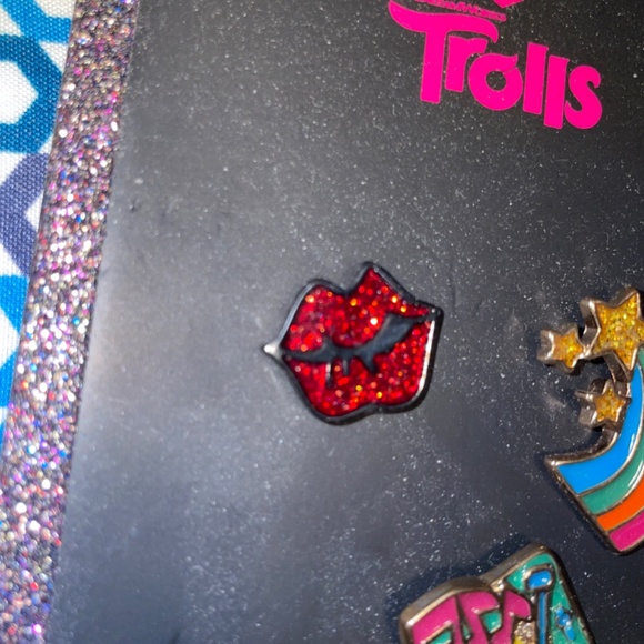 Betsey Johnson trolls edition lips, rainbow and music notes pins - Picture 3 of 4